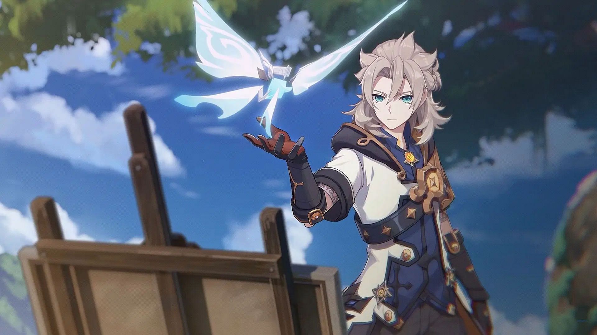 Albedo in his Character Teaser “Still Life and Creation” (Image via HoYoverse)